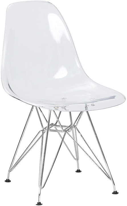 Стул обеденный DOBRIN 638APС-LMZL-N DSR CASPER (прозрачный, хром) 4 шт.