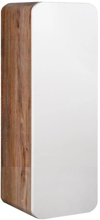 Шкаф подвесной Runo Ницца 35 см темное дерево, белый