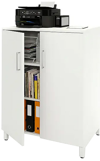 Шкаф для документов ZAMM 3 полки, 2 двери МК 600 90х60х120 см белый