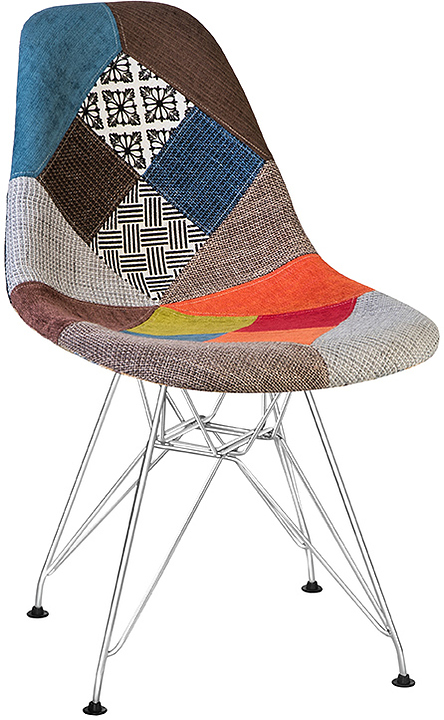 Стул обеденный DOBRIN 638APP-LMZL DSR (мозаика, хром)