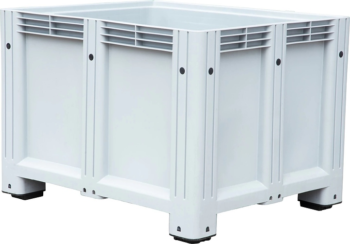 Контейнер ТАРА.РУ D-Box 1210 S (850) СП1 1200х1000х850 мм (сплошной на ножках) со сливной пробкой 1" серый