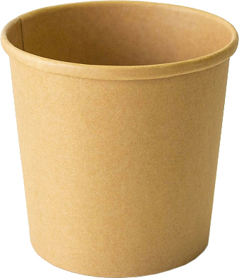 Контейнер с круглым дном ПАПЕРСКОП РУС 333006 300 мл D 90 мм крафт бумага, 500 шт