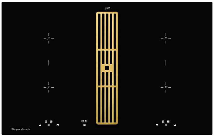 Индукционная варочная панель с вытяжкой Kuppersbusch KMI 8500.0 SR Gold