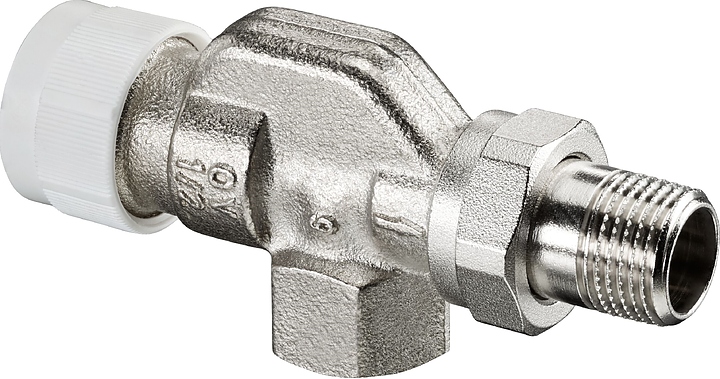 Вентиль термостатический осевой Oventrop AV9 1183906, ДУ 20, PN 10, Rp 3/4" (ВР) - R 3/4" (НР) - М 30х1.5, никелированная латунь, с преднастойкой
