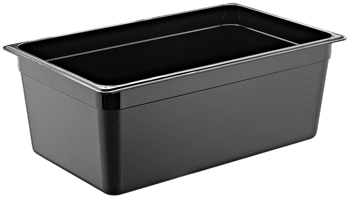 Гастроемкость Gastroplast 76751 GN 1/1-200 (530x325х200 мм) 24 л полипропилен, черный