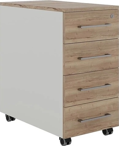 Тумба мобильная КОБОР TМ4-40/80 white/natural