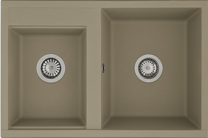Кухонная мойка AQUATON Делия 78DBL 1A723132DE250 серый шёлк