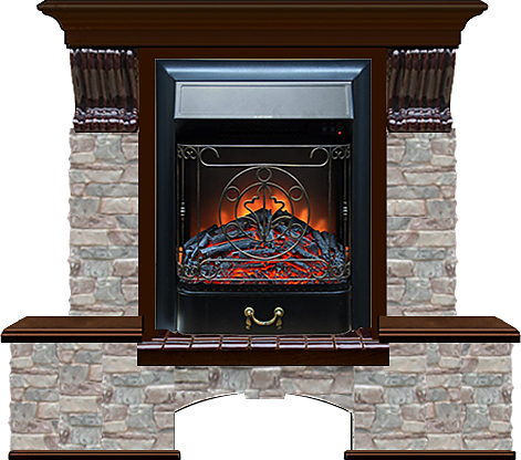 Камин Glenrich Бостон К Majestic BL ГЦ дуб 46