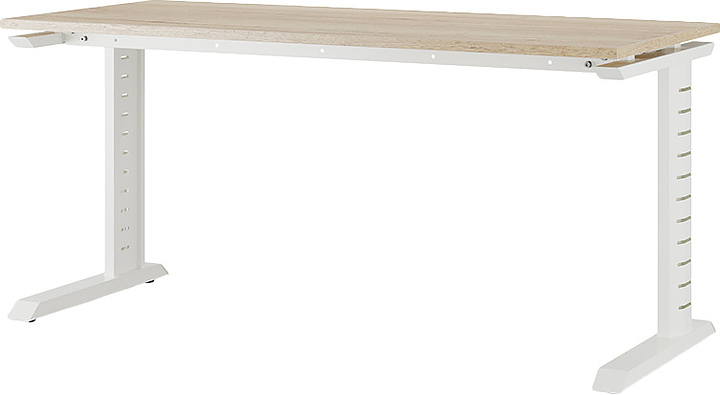 Стол офисный КОБОР L2-120/80 white/natural