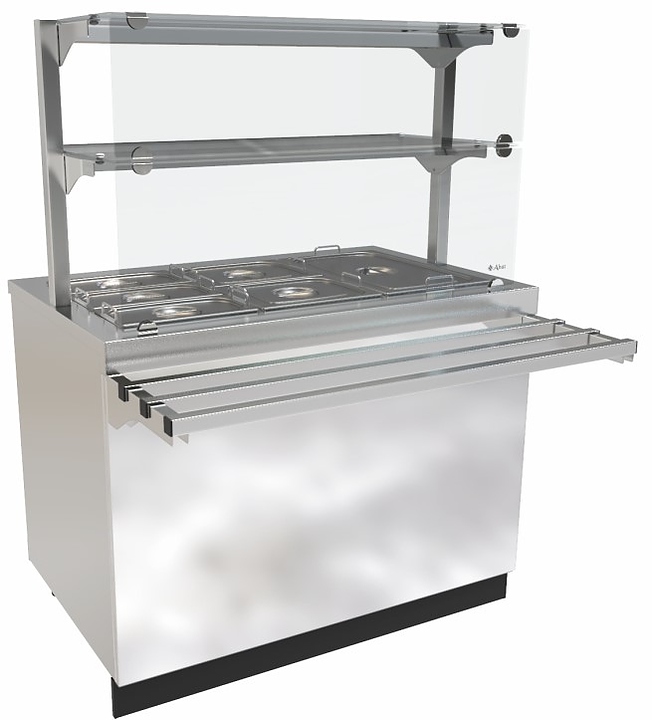 Прилавок-мармит Abat ЭМК-70Е-02 для вторых блюд нерж.