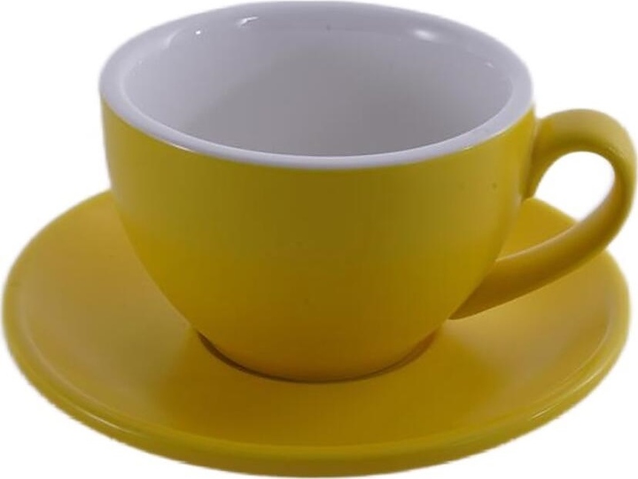 Чайная пара P.L. Barbossa Barista S0120-200-matte yellow 250 мл (фарфор) желтая матовая