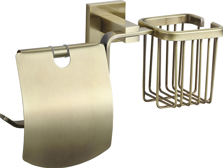 Держатель для туалетной бумаги с крышкой Savol S-L06551C левый