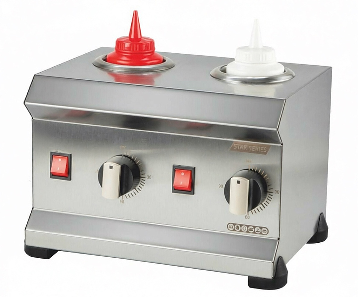 Подогреватель для соуса Yukon YSOS-2 на 2 емкости 0.4 кВт, серый