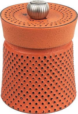 Мельница для перца Peugeot Bali Fonte 35426, 80 мм, чугун / металлический измельчитель, оранжевая