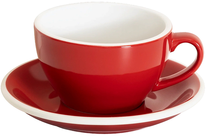 Кофейная пара Loveramics Egg Latte&Cappuccino Cup C088-96BRE/C088-10BRE 250 мл, красный (red)