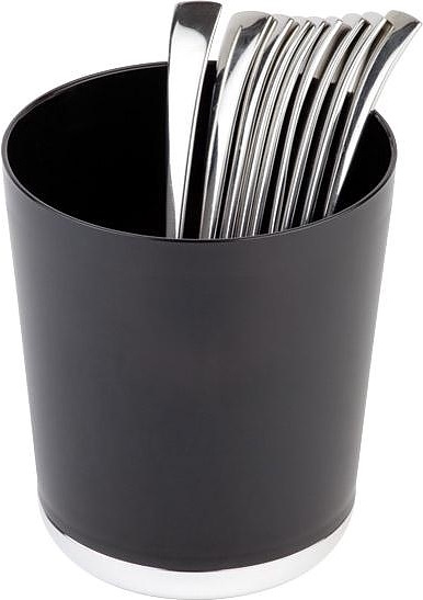 Стакан для столовых приборов APS 79829 d=13 см h=15,5 см (пластик) черный