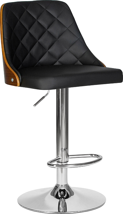 Стул барный DOBRIN 6028-LMZ MARTIN (черный, хромированная сталь)