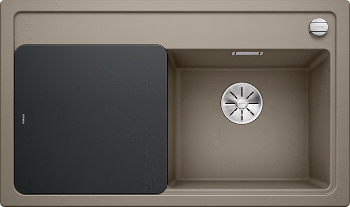 Кухонная мойка Blanco Zenar 45S InFino Silgranit (+доска стекло) серая беж правая мойка