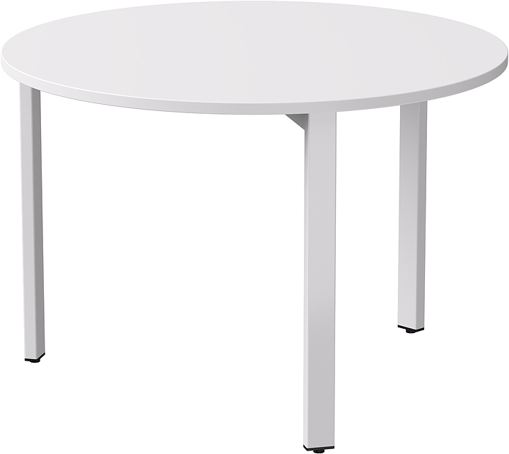 Стол переговорный Everprof EVO D1100 1100x755 мм (ЛДСП / металл) белый / белый