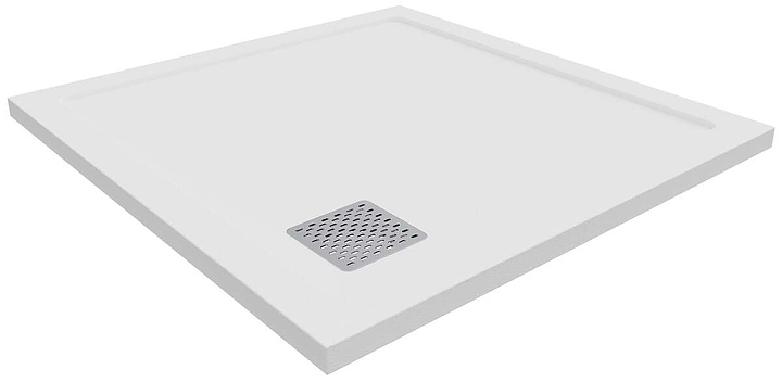 Душевой поддон из литьевого мрамора Taliente PTA-ST-100Wstone 100х100х3.5 см белый
