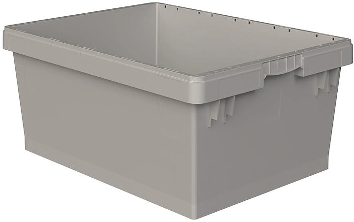 Контейнер iPlast INSTORE KVR-8634.1 800x600x340 мм усиленное дно, штабельный упор, светло-серый
