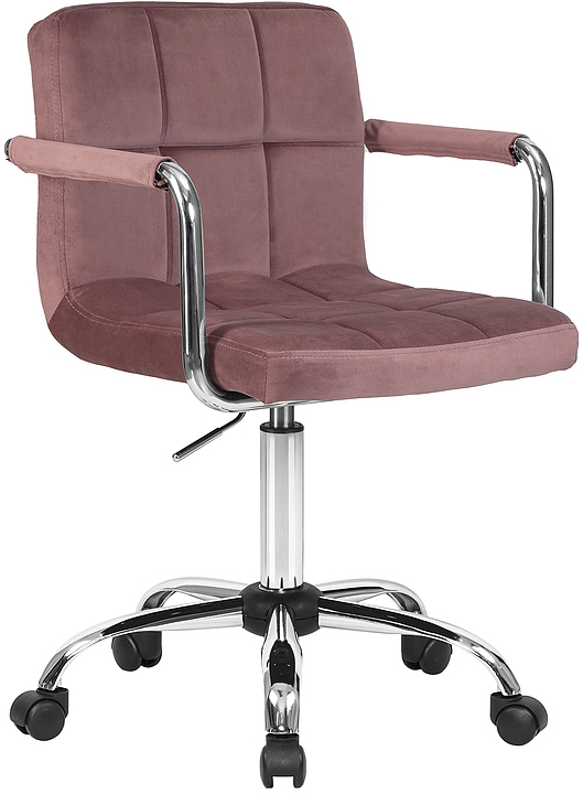 Кресло офисное для персонала DOBRIN 9400-LM-N TERRY (пудрово-розовый велюр) 2 шт.