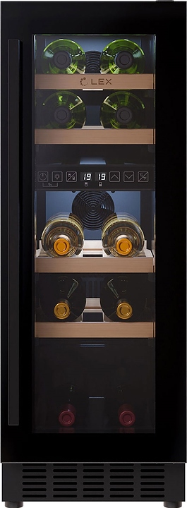 Винный шкаф Lex LWD3017BL dual zone черный