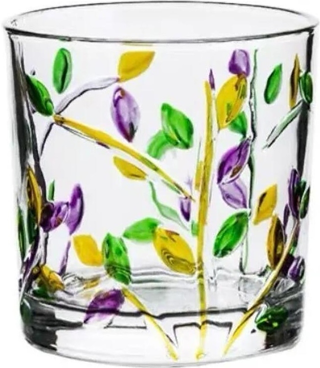 Стакан Олд Фэшн P.L. Barbossa 81222493 Mosaic Flowers Utopia 280 мл d=8 см h=8,5 см (стекло)