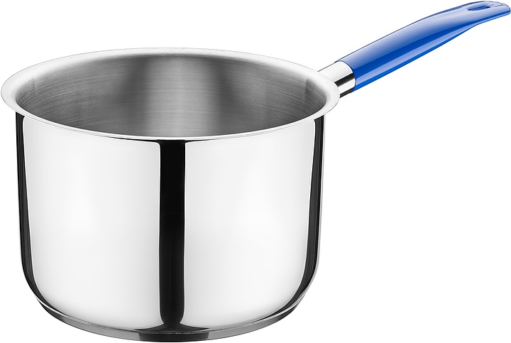 Сотейник MGSteel 79196 4 л d=20 см h=14 см (нерж. сталь) с синей ручкой (винил)