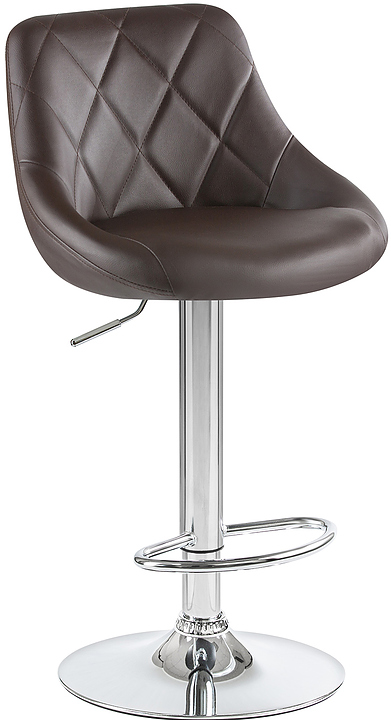 Стул барный DOBRIN 5007-LM LOGAN (коричневый, хром) 2 шт.