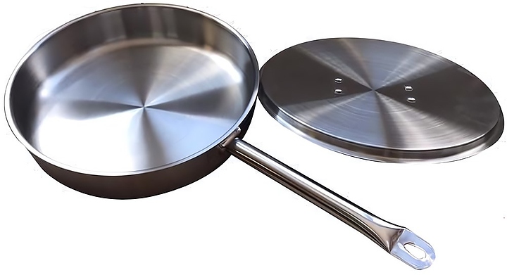 Сковорода INDOKOR 30х6 см нерж. сталь с крышкой