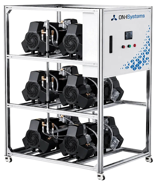 Установка компрессорная безмасляная W-образная стационарная ONH Systems CСК 6X6W А