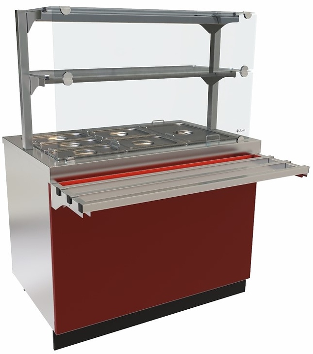 Прилавок-мармит Abat ЭМК-70Е-02 для вторых блюд бордо