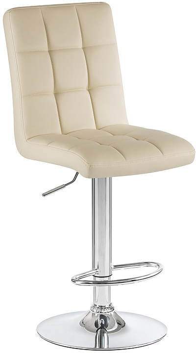 Стул барный DOBRIN 5009-LM-N KRUGER (кремовый, хром) 2 шт.