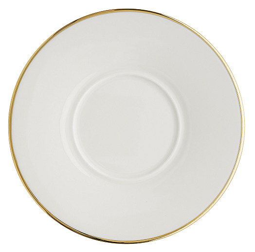 Блюдце Bonna Золотая линия Нит 75510 d 120 мм белый