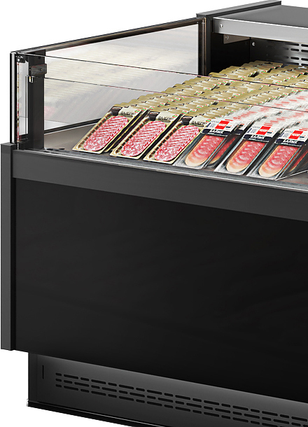 Боковина левая для витрины холодильной Dazzl Galaxy 080 Self со стеклопакетом