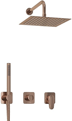 Встраиваемый комплект для душа Wasserkraft Asphe 7700 A7751.287.338.329.290.292.291 золото розовое