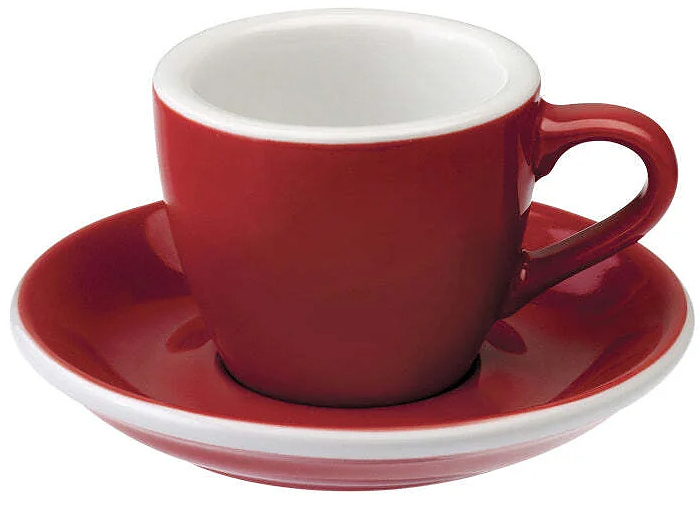 Пара кофейная Loveramics Egg 80-45BRE/46BRE 80 мл, красная