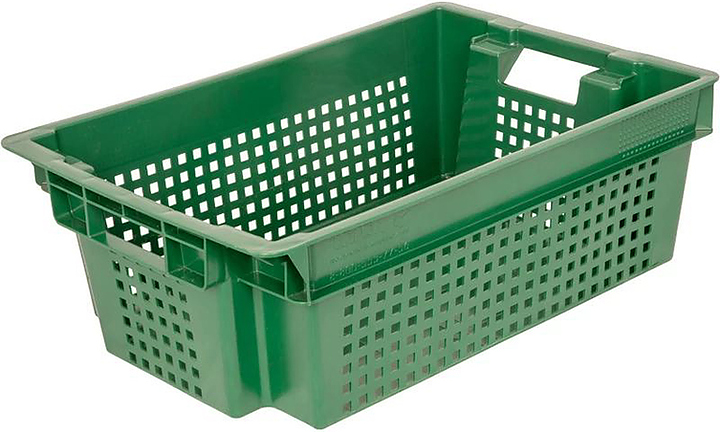 Ящик для овощей и фруктов ТАРА.РУ 102-1 МСК 600х400х200 мм зеленый