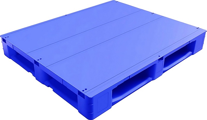 Паллет универсальный ТАРА.РУ IR 1210S-5R 1200х1000х157 мм (сплошной на 5 полозьях) синий
