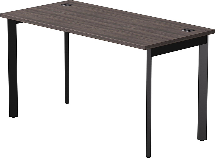Стол офисный Everprof EVO 1380х670х755 мм (ЛДСП / металл) опоры 45гр, дуб пасадена / черный