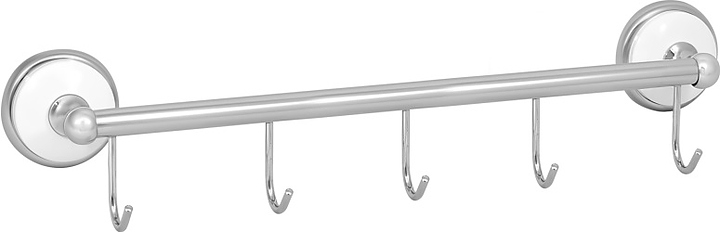 Кронштейн настенный Puff Solinne B-51108-5 Blanco 5 крючков (силумин) хром / белый