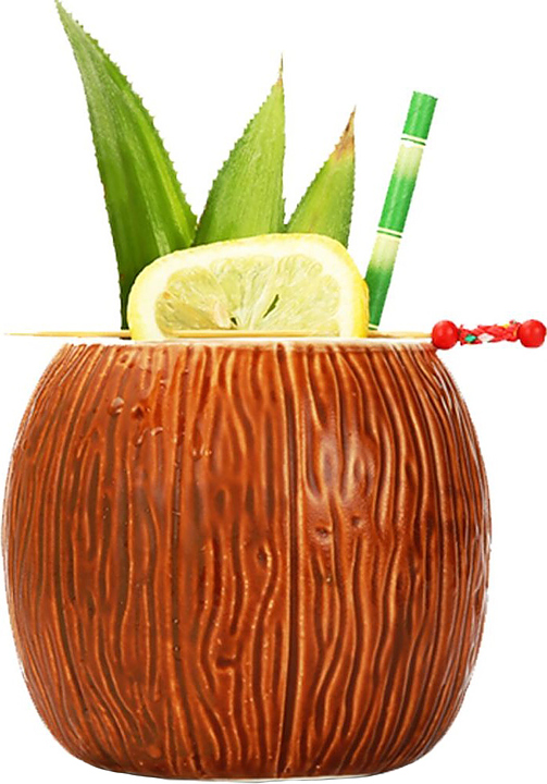 Стакан для коктейлей P.L. Barbossa Tiki TIKI0022 500 мл d=10,2 см h=9 см (керамика) коричневый