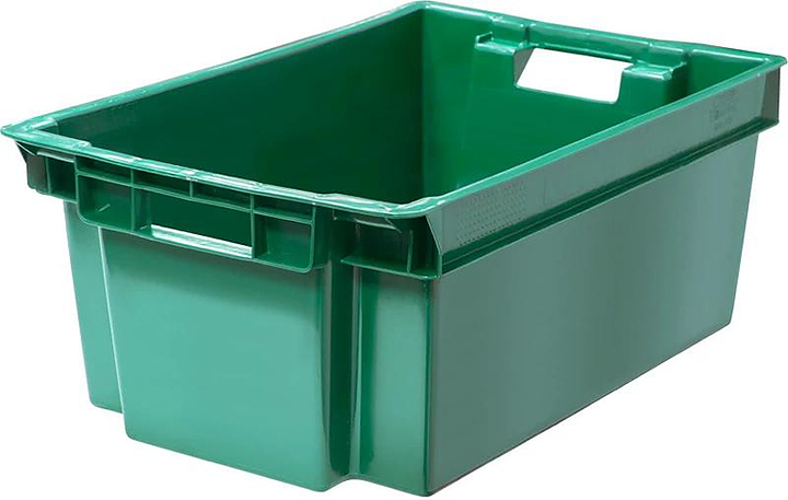Ящик для овощей и фруктов ТАРА.РУ 125-2 600х400х250 мм зеленый