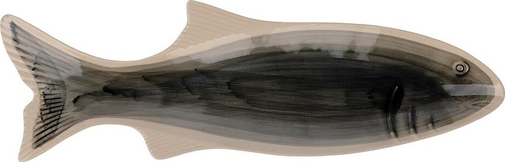 Блюдо сервировочное P.L. Proff Cuisine Gray Fish Frutti di Mare QB23085002 47х15 см h=3,5 см (керамика)