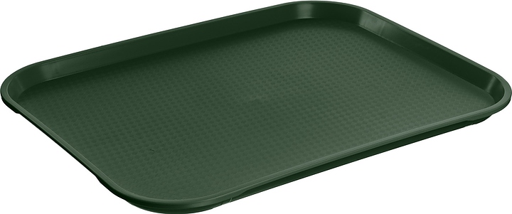 Поднос MGprof 1758 44,5х34,5 см (полипропилен) поверхность классик (414) прямоугольный темно-зеленый