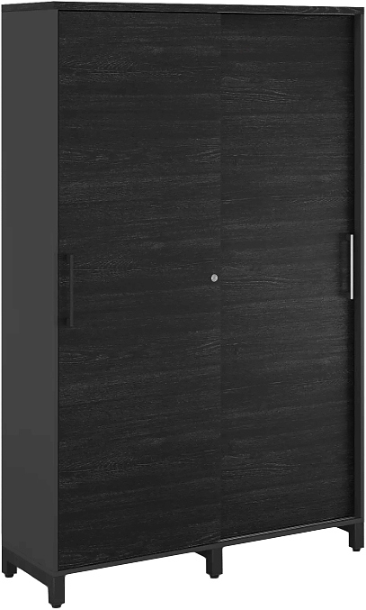 Шкаф для одежды КОБОР HG-120/60/M black/wood