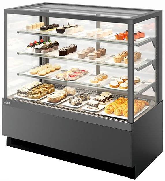 Витрина кондитерская Chilz VETE KUB LUX 90 антрацит, серый матовый