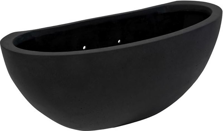 Кашпо настенное Pottery Pots Mini dorant wally (43х17,5х16,5 см) черное матовое