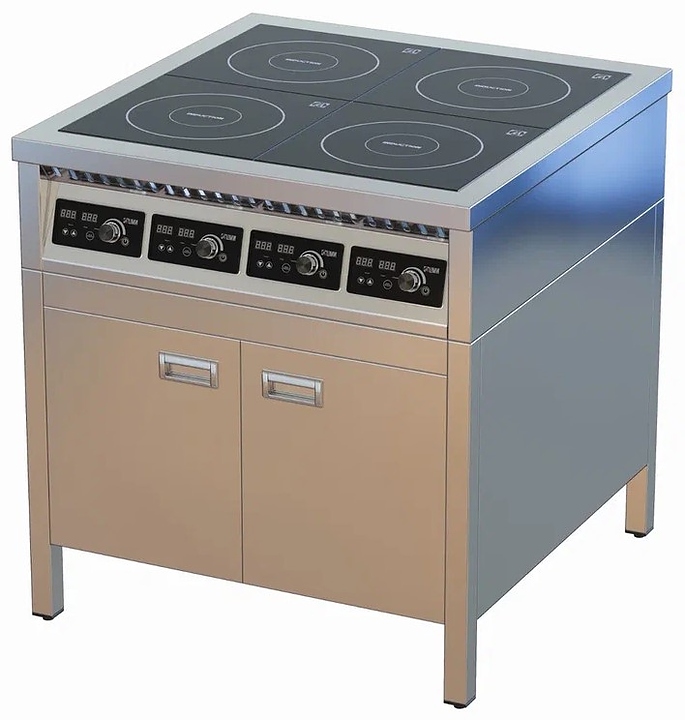 Плита индукционная ЦМИ ПИ-4ТДР закрытая, распашные двери